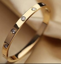 Damen Armreif Armband  Gold