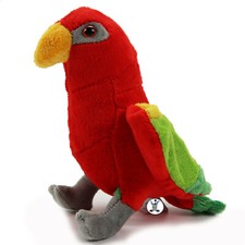 Amazone Kuscheltier Lori rot Vogel Papagei Prachtlori Plüschtier Sittich MOTAI 