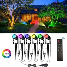 4/6er RGB LED Gartenstrahler