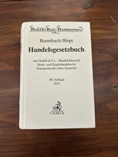 Baumbach/Hopt Handelsgesetzbuch Kommentar 2021, Neuwertig