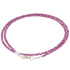 Rubin 2 mm Perlenkette