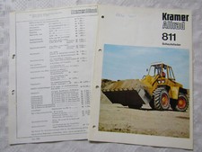 Prospekt Kramer Allrad Schaufellader 811 von 1976 und Händler Einkaufspreise