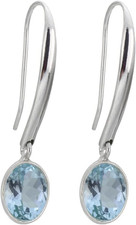 Blaue Topas Edelstein Ohrringe