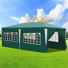 Pavillon mit Seitenteilen Wasserdicht Partyzelt Gartenzelt UV Schutz 3x3/3x6m