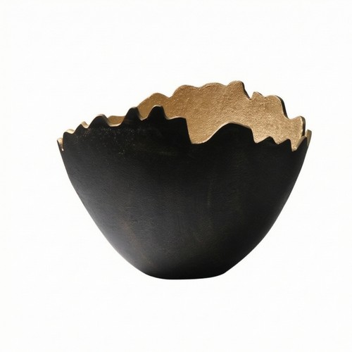 Metallschale mit wellenrand - metallschale,