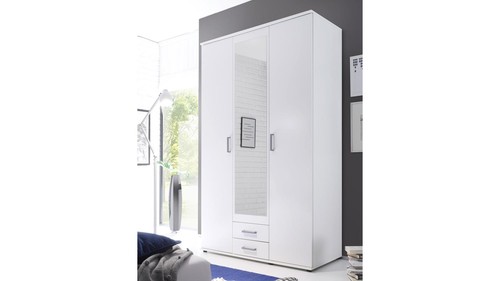 Kleiderschrank türig weiß - 3-türig,