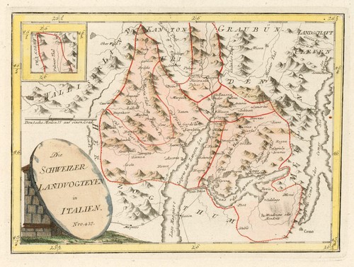 Tessin original kupferstich - tessin,