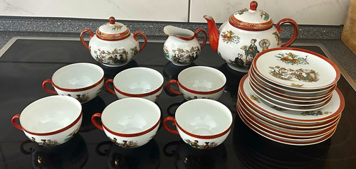 Porzellan tee kaffeeservice 6 - porzellan,