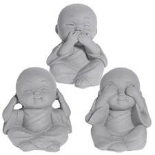 3er Set Buddha Deko Figuren