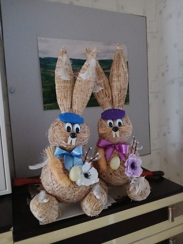 Deko osterhasen paar groß - deko, groß,