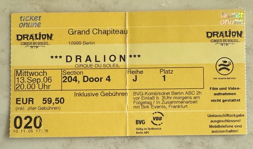 Dralion cirque soleil - dralion,,