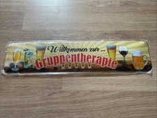 Willkommen Zur Gruppentherapie Schild Alkohol Bier Geschenk Spaß Freunde Feier