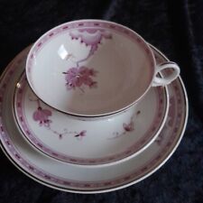 Sammelgedeck* 3 teilig*W 1764 Porzellan*rose/gold* Blumenranken- Muster* 