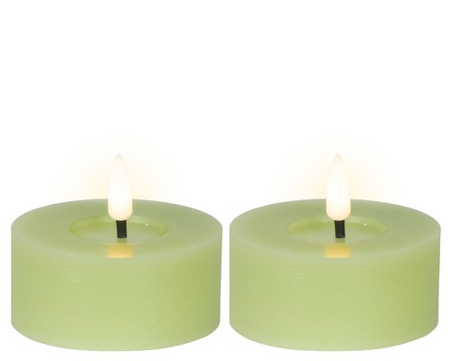 Led teelichter 7x6cm wachs - 7x6cm,