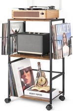 Plattenspieler Regal Schallplattenständer Vinyl Wagen rollbar Tisch