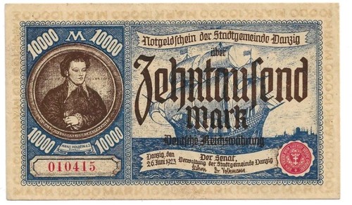 10000 mark danzig 1923 - danzig, 799