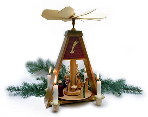 Pyramide christi geburt farbig - pyramide,