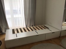IKEA Nordli Einzelbett 90x200 CM , Weiß mit Bettkasten, Top Zustand.    70€