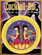 Cocktail-Bar Blechschild, 29 x