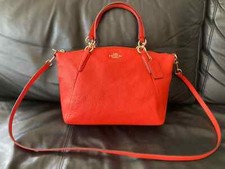 Coach NY Wunderschöne neuwertige Handtasche Umhängetasche Leder Lachs Coral