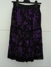 Squaredance Tellerrock Schwarz-Lila, Größe L/Xl