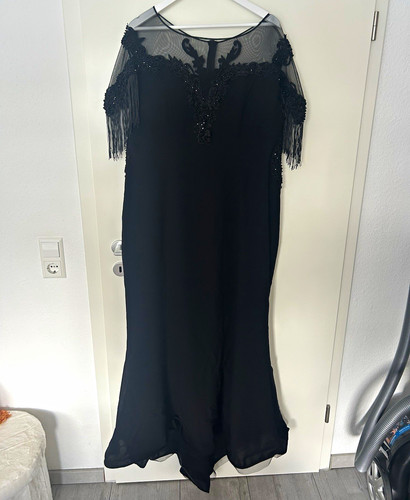 Damen abendkleid schwarz - schwarz, lang