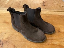 Kinder Papouelli Oscar Pelzstiefel, Wildlederoberfläche, toller Zustand, UK Größe 2