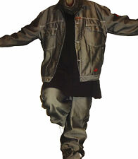 Vintage 1990´s SANCEZZ SUIT Baggy +Jacke *shiny* silberglanz W34/L GUTER ZUSTAND