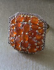Feueropal Ring 18,4 ( 58)  925