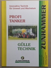 ZUNHAMMER Profi Tanker Pumptankwagen Güllewagen Prospekt Traktor Schlepper