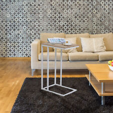 B-Ware Beistelltisch Metall 40x30x70cm braun weiß Kaffeetisch Tisch Sofatisch 