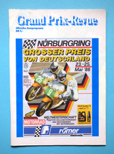 Programm Heft - Motorrad Grand Prix Nürburgring 1986 - Grosser Preis Deutschland