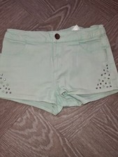 Coole Jeans Shorts kurze Hose Mädchen H&M Gr. 140 Hellgrün