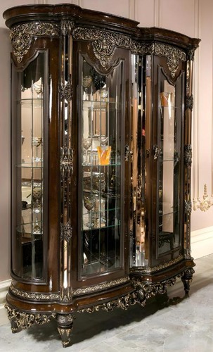 Elegante braune vitrine aus - braune,