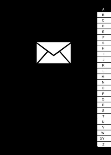 Adressbuch mit z - a-z, register