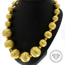 Wert 8.640,- Kugel Collier Kette 585 / 14 Kt Gelb Gold 58 cm 237993 xxyy