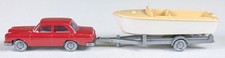 Wiking, Spur N, Mercedes 280 mit Trailer Ruderboot, Rot, 1/160, NO BOX, #BE1510