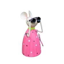 Gartenfigur Zaunhocker Maus