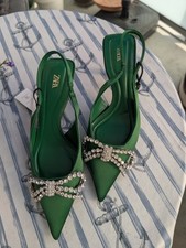 Zara Slingpumps grün Größe