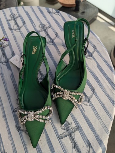 Zara slingpumps grün größe - slingpumps,