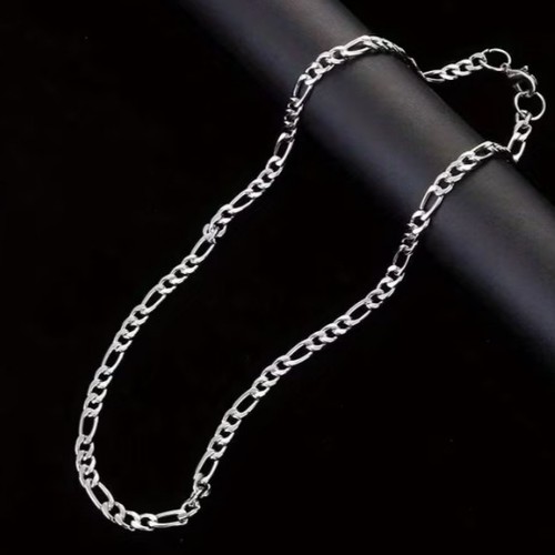 Edelstahl figarokette silber - edelstahl,