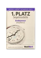 Segelboot Edelholz-Endeavour 100cm für den RC Ausbau vorbereitet mit Mast & Baum