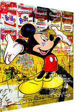 Leinwand Bilder Micky Maus Dosen Pop Art Wandbilder-Hochwertiger Kunstdruck