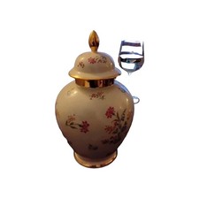 Porzellan Vase Deckelvase Johann Seltmann Vohenstrauß Blumendekor