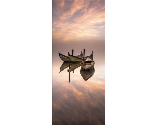 Glasbild boat atmosphere - boat,
