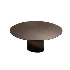 Poliform Esstisch Monolith Platte Ulme Schwarz Gestell Bronzo Schwarz Matt