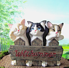 Katzen willkommen schild - katzen,