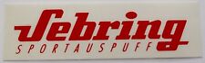 Werbe-Aufkleber Sebring Sportauspuff Auspuff Auspuffanlagen Tuning Motorsport