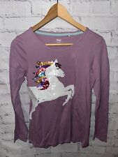 Ernstings Family Yigga Langarmshirt flieder Pferd bunt Grösse 158/164 NEU