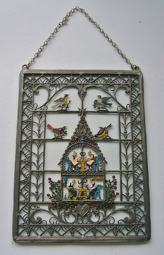 Schönes zinnbild mit - mit, glas